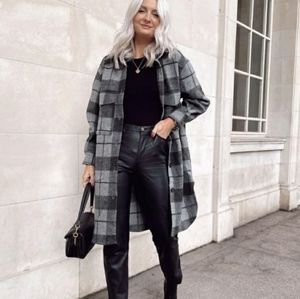 H&M plaid shirt jacket